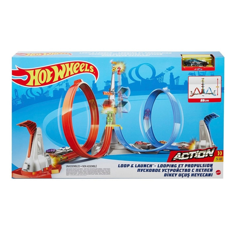 Hot Wheels Πίστα Διπλή Εκτόξευση & Λουπ - GRW39