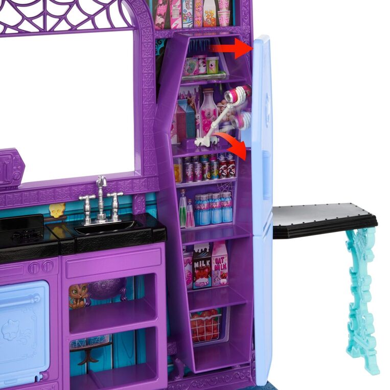 Monster High Boo-Tique Hotel Doll House With Spooky Surprises in Every Room And 13+ Accessories - JBF16