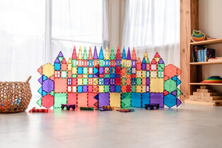 Connetix Magnetic Tiles Rainbow Rainbow Mega Pack 212 Pieces - CT-R-00212-ME