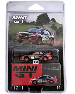 MINI GT Subaru Impreza WRC98 #17 2000 Rally New Zealand Chase - MGT01211-BLC