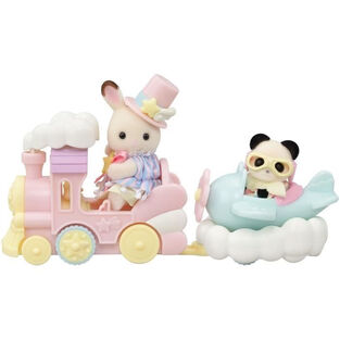 Sylvanian Families Amusement Park Ride Set - Plane & Train - SF5819