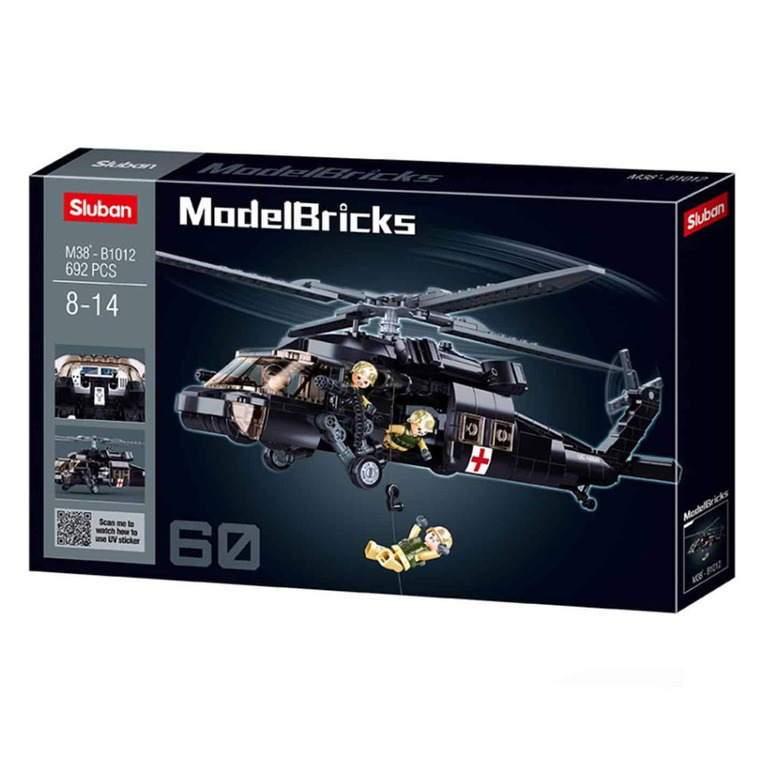Sluban Model Bricks: US Medical Army Helicopter - M38-B1012