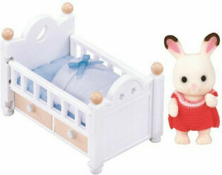 Sylvanian Families Chocolate Rabbit Μωρό Και Κούνια - SF5017