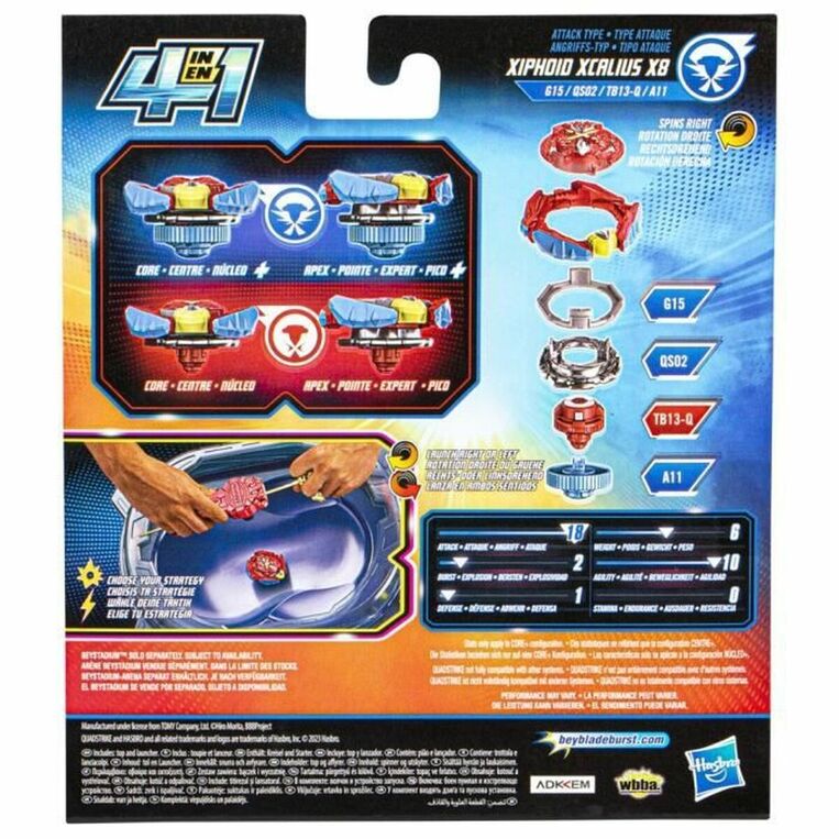 Beyblade Burst Quadstrike Xcalius Power Speed Launcher Pack - F7726