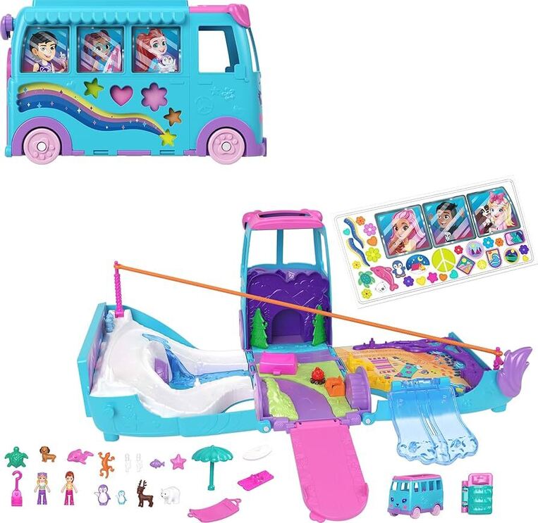 Polly Pocket Τροχόσπιτο Με Ζωάκια - JCC22
