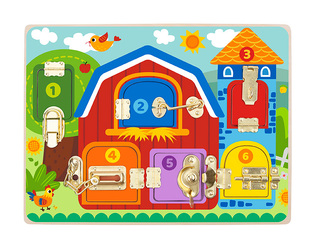 Tooky Toy Ξύλινος Στάβλος Mε Κλειδαριές - TK044