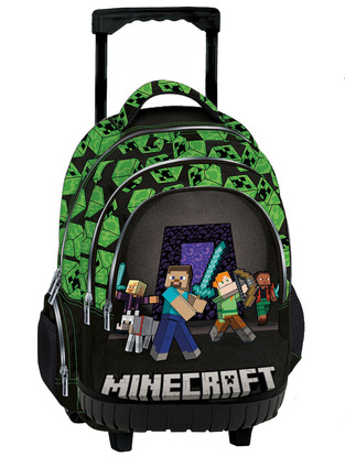 Graffiti Σχολική Τσάντα Τρόλεϊ Δημοτικού 3 θήκες Squad Minecraft - 268252
