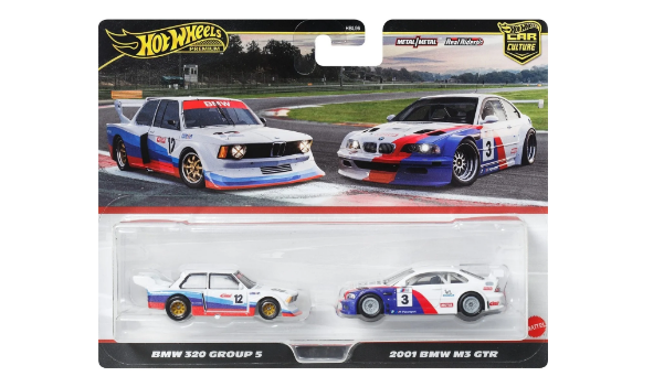 Hot Wheels Premium Car Culture - BMW 320 Group 5 & 2001 BMW M3 GTR 1:64 - JBK99