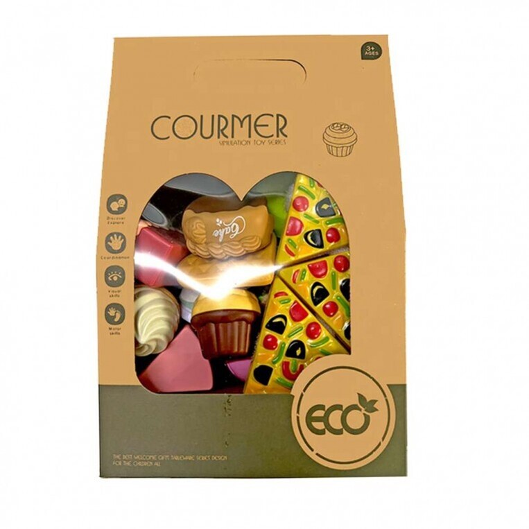 Σετ Παιχνιδιού Φαγητού Pizza από ECO Οικολογικά Υλικά 15τεμ. - 16390112