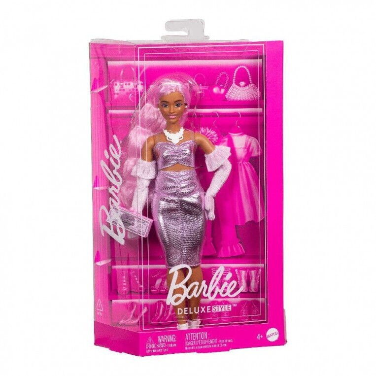 Barbie Deluxe Fashionistas Κούκλα Ροζ Μαλλιά - HYV25
