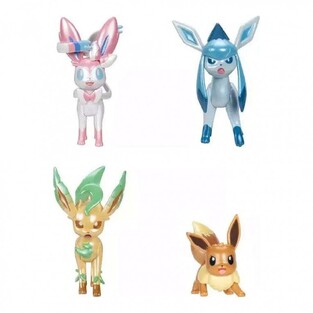 Pokemon Select Evolution Battle Figures Pack Eevee, Leafeon, Glaceon, Sylveon - PKW4224