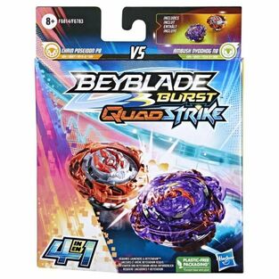 Beyblade Burst Quadstrike Fierce Ambush Nyddhog Qs Chain Poseidon K8 Dual Pack - F6814