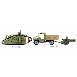Sluban Army Assault Tank WWII - Mark Vs Set - M38-B1296