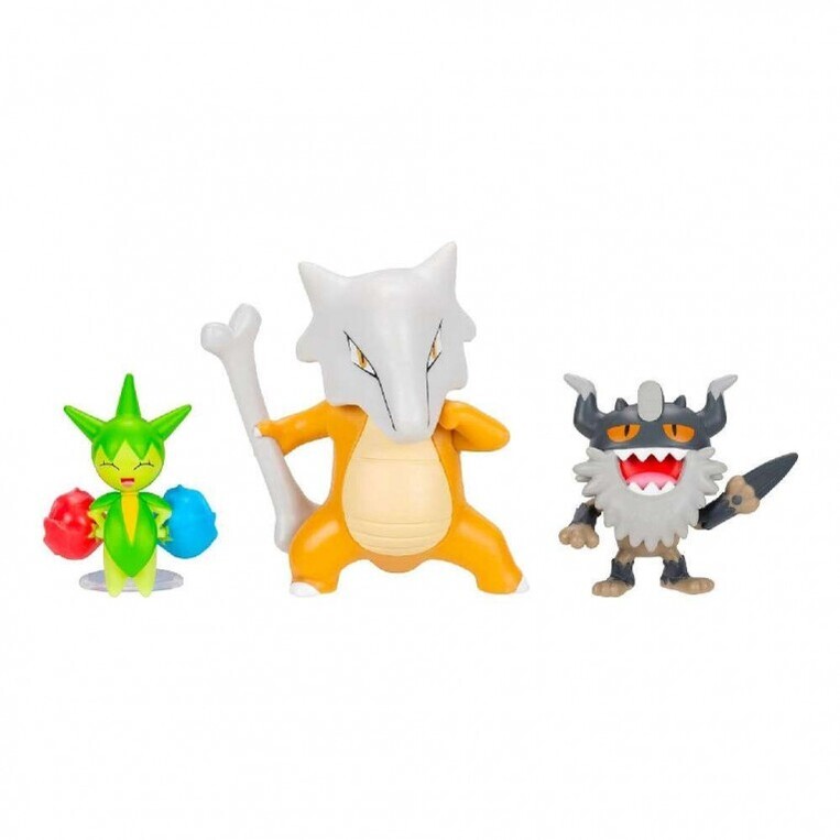Pokemon 3 Battle Figures Pack Roselia, Perrserker & Marowak - PKW4095