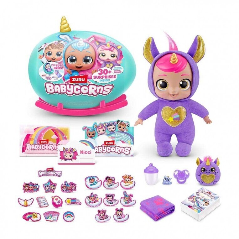 Κούνια Babycorns Κούκλα Με Φως Και Ήχο Large - 1 Τμχ Έκπληξη - 11892108