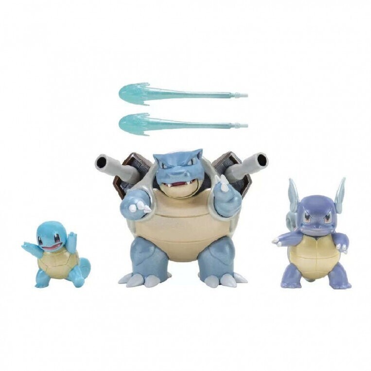 Pokemon Φιγούρες Μάχης Evolution Pack Squirtle, Wartortle, Blastoise - PKW2773