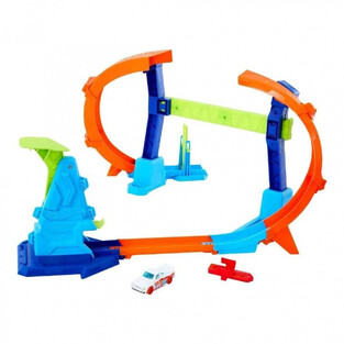 Hot Wheels Stunt Tracks - Corkscrew Jump Champion Playset - JLM91