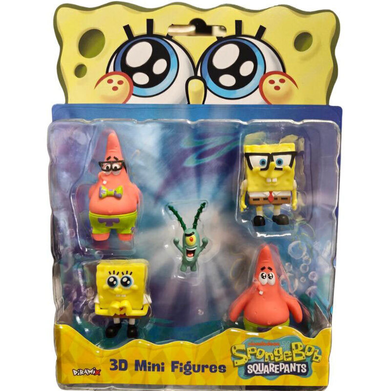 Spong Bob Movie 3D Mini Figures 5 Pack Διάφορα Σχέδια- FK0609