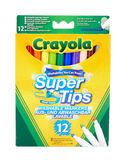 Crayola Supertips Πλενόμενοι Μαρκαδόροι Ζωγραφικής σε 12 Χρώματα - 03.7509
