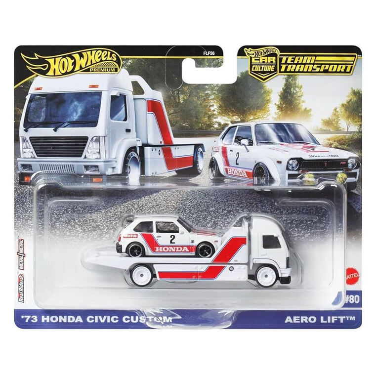 HW Premium Team Transport '73 Honda Civic Custom Aero Lift - JBM36