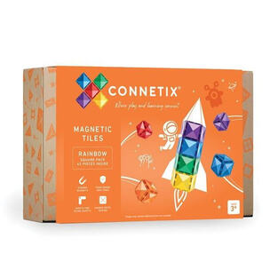 Connetix Rainbow Square Pack Μαγνητικά Τουβλάκια Κατασκευών 42τμχ - CT-R-00042-SQ