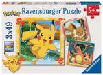 Ravensburger Puzzle: Pokemon Pikachu 3x49 pcs - 12004062