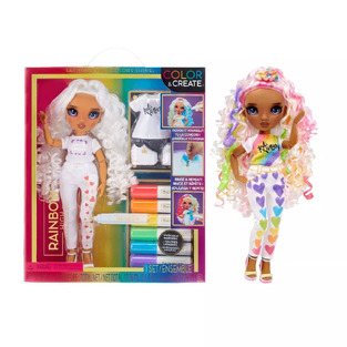 Rainbow High Colour & Create Fashion Doll - Purple Eyes/Curly Hair - 594147EUC
