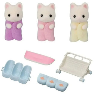 Sylvanian Families Floral Cat Triplets & Stroller - SF5880