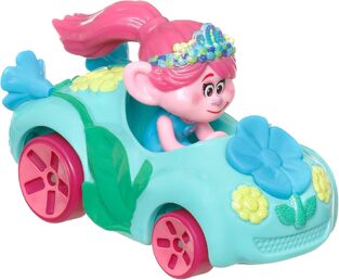Hot Wheels RacerVerse Trolls Poppy Die Cast Car - HRT33