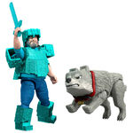 Minecraft The Movie Steve & Wolf set 2 figures - JFR71