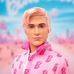 Barbie The Movie Ken Collectible Doll Wearing Pink Jumpsuit - JCP80