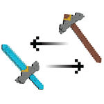 Minecraft The Movie Transformable Sword Pickaxe - JFR72