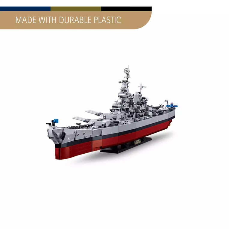 Sluban - Model brick Battleship USS Missouri 1/350 Set - M38-B1291