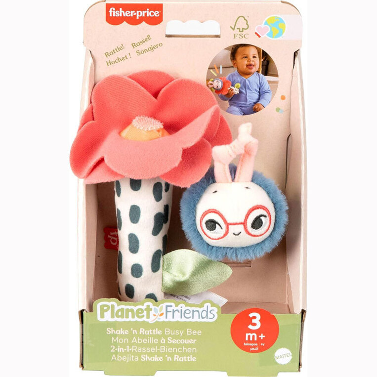 Fisher Price Planet Firends Κουδουνίστρα Λουλουδάκι Kαι Μελισσούλα - HYR56
