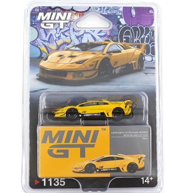 Mini GT Lamborghini LB-Sihlouette Works Murcielago GT EVO - MGT01135BL
