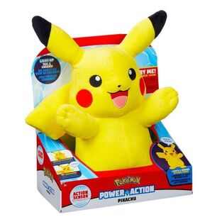 Pokemon Power Action Lights & Sound Interactive Plush Pikachu - JW097834