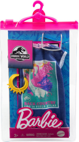 Barbie Μοδάτα Σύνολα- Διάσημες Μόδες Jurassic World - 2 Σχέδια - GWF05