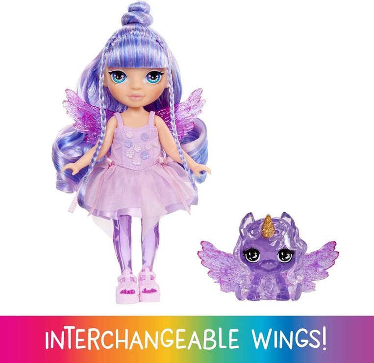 Rainbow High Littles Rainbow Fantasy Fairies - Amethyst Willow Doll - 543435EUC