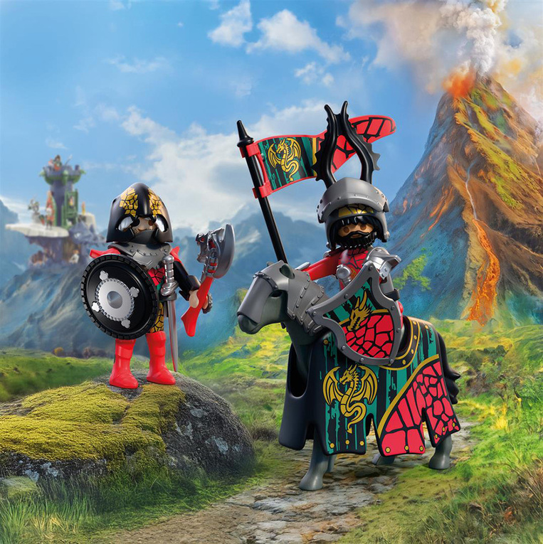 Playmobil Knights Αρχηγός Ιπποτών Δράκων και Πολεμιστής - 72118