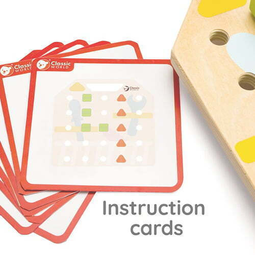 Classic World Ξύλινο Σετ Mε Κατσαβίδι Kαι Βίδες - C20180