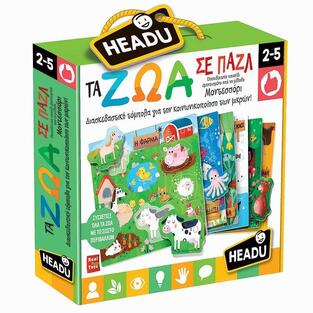 Huedu Τα Ζώα σε Παζλ Μοντεσσόρι - EL23011