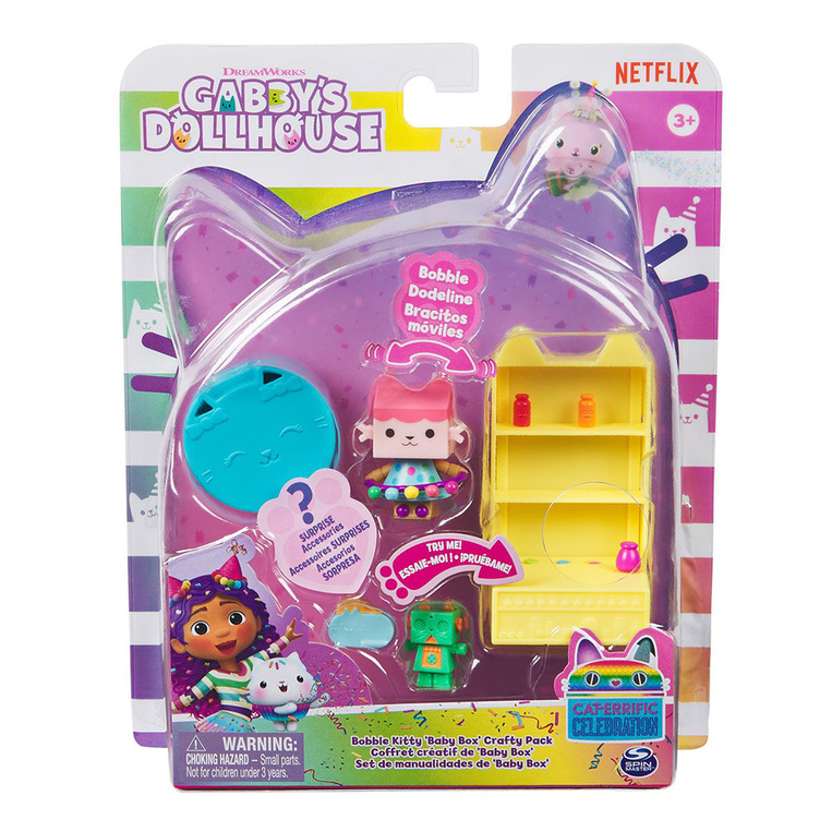 Gabbys Dollhouse: Cat-Errific Celebration - Bobble Kitty Baby Box Crafty Pack - 6068602
