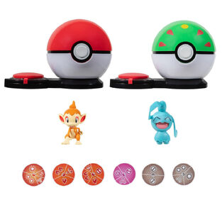 Pokemon: Surprise Attack Game : Chimchar With Poke Ball Vs. Wynaut With Friend Ball - PKW3166