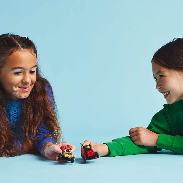 LEGO City Pizza Vs. Fire Truck Race Car Pack - 60458