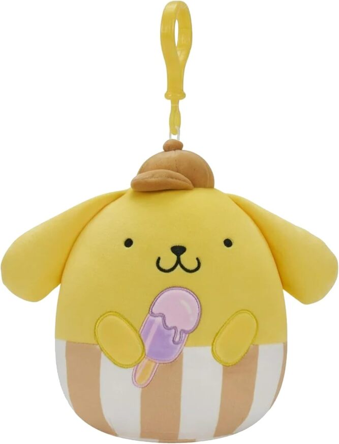 Squishmallows: Sanrio Pompompurin With Popsicle Λούτρινο Μπρελόκ - SQSN00266