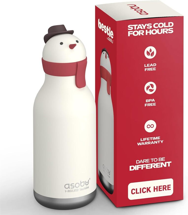 Asobu Μπουκάλι Θερμός 460ml Bestie Snowman - GRAF05480