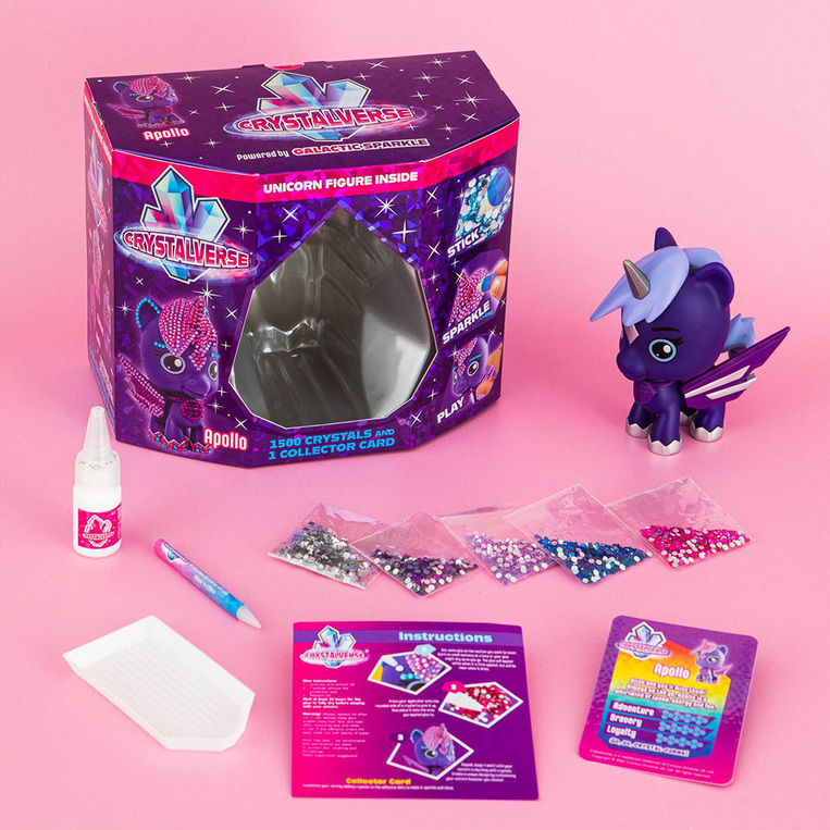 Crystalverse Διακοσμώ Mε Στρας Τον Μονόκερο - Apollo - CV-001