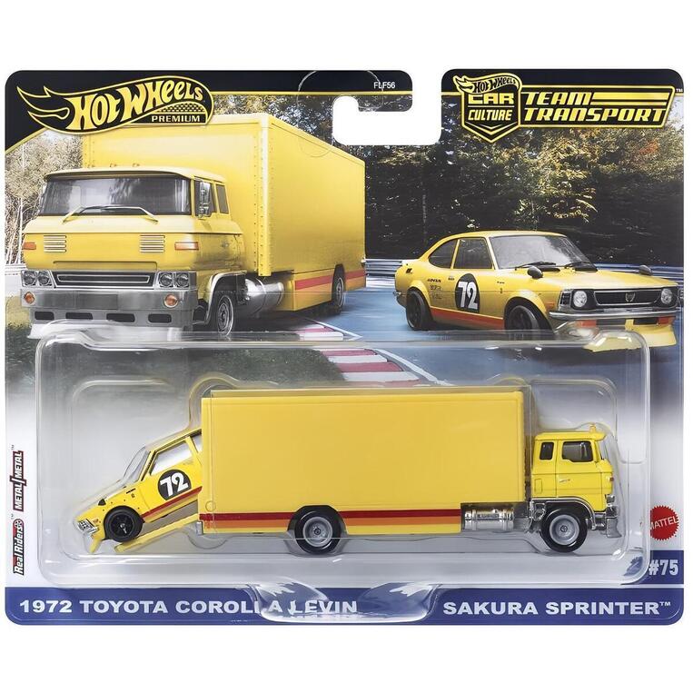 HW Premium Team Transport 1972 Toyota Corolla Levin & Sakura Sprinter- JBM34