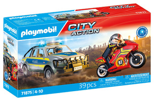 Playmobil City Action Αστυνομικό Όχημα Pickup και Μοτοσυκλέτα - 71875
