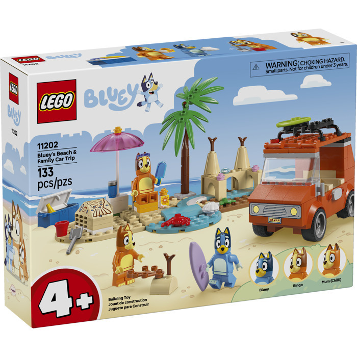 LEGO Bluey Bluey's Beach & Family Car Trip - 11202 